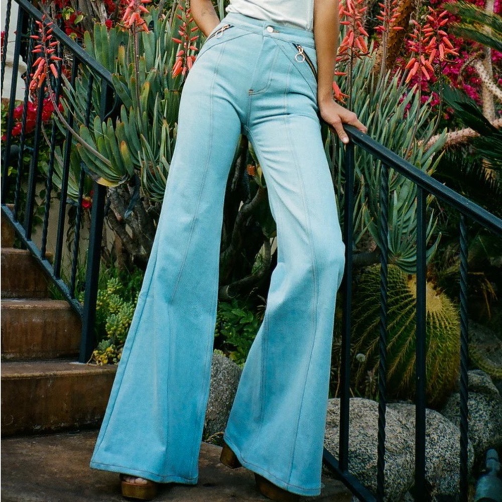 Stoned Immaculate Simone High Waisted Bells in Topanga